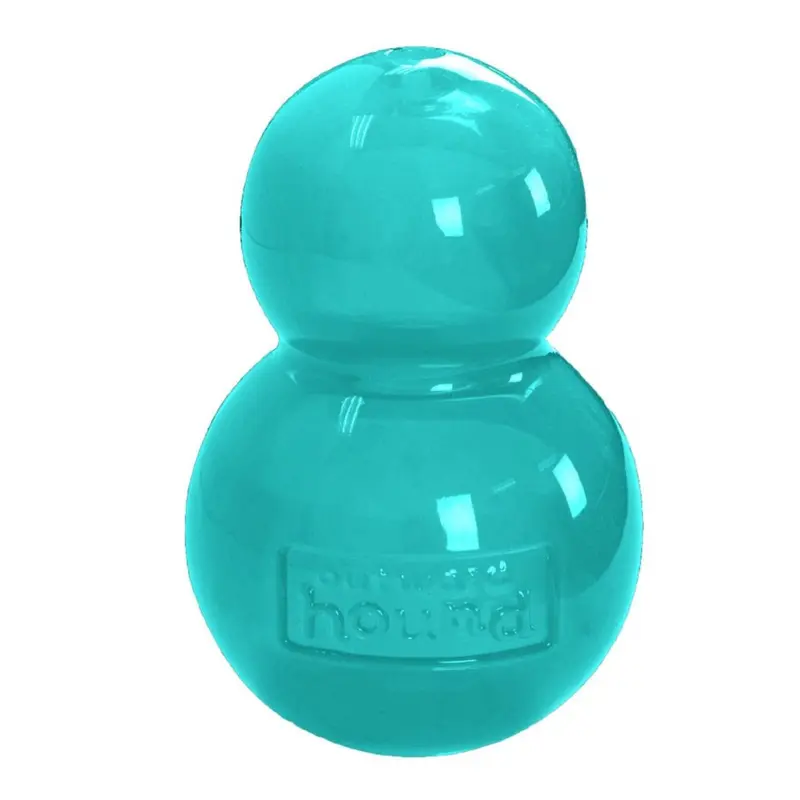 Outward Hound Double-Tuff Interactive Treat Stuffer Durable Dog Chew Toy Blue Medium