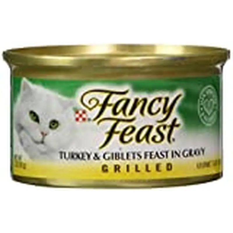 Fancy Feast Gravy Wet Cat Food, Grilled Turkey & Giblets Feast in Gravy, 3 oz. Can