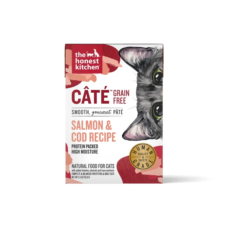 The Honest Kitchen Ct Grain Free Salmon & Cod Pt Wet Cat Food 5.5oz