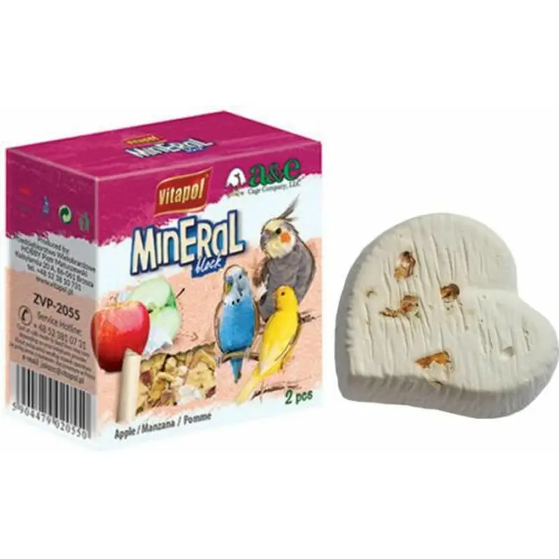 A&E Cage Vitapol Small Mineral Block for Birds Apple Infused