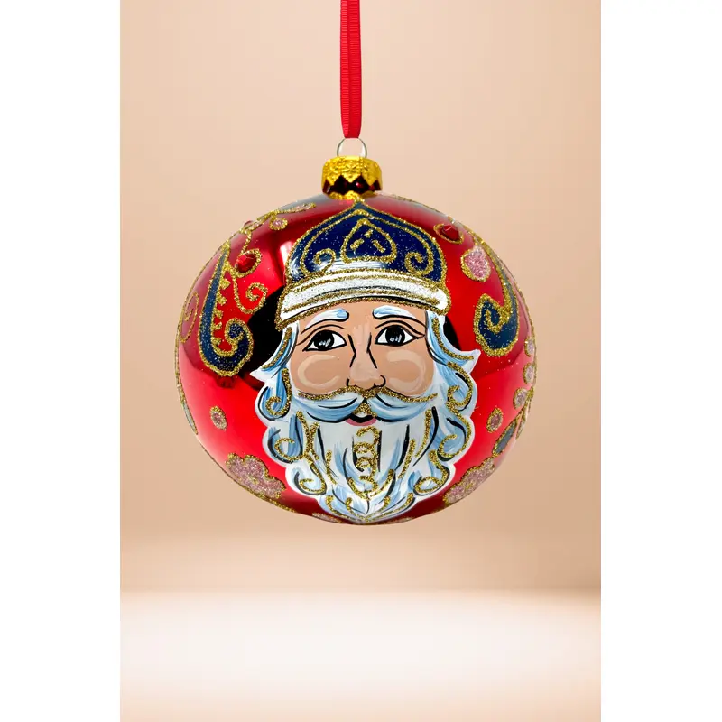 Beefeater Santa Glass Christmas Bauble