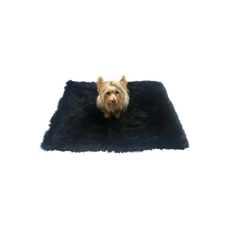 Large Blanket, Powder Puff, Black