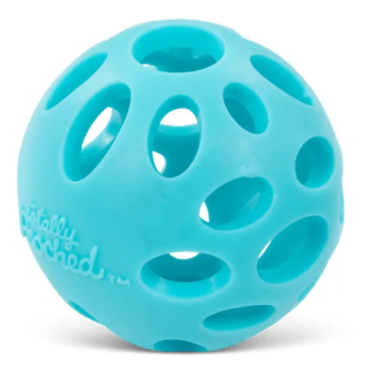 Messy Mutts Totally Pooched Huff'n Puff Dog Ball Teal