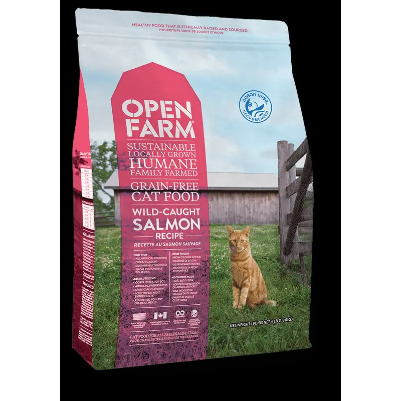 Open Farm Grain-Free Dry Cat Food - Wild-Caught Salmon - 4lb Bag