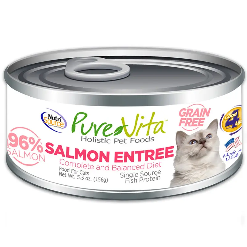PureVita Salmon Canned Wet Cat Food 5oz