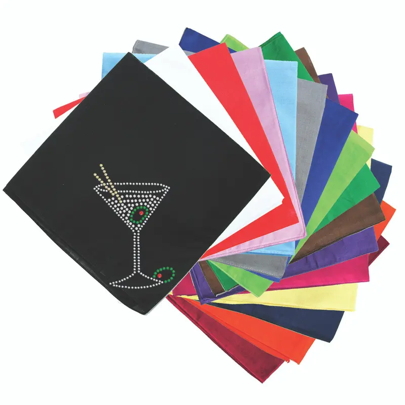 Martini (Silver Rhinestone)  - Bandanna