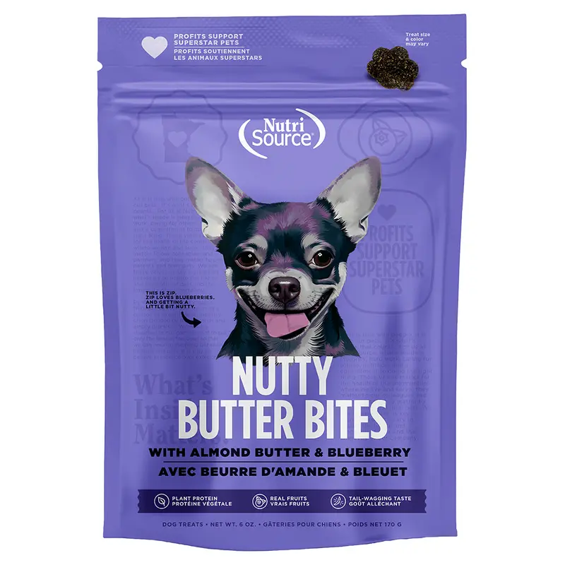 Nutrisource Nutty Butter Bites 6oz Blueberry