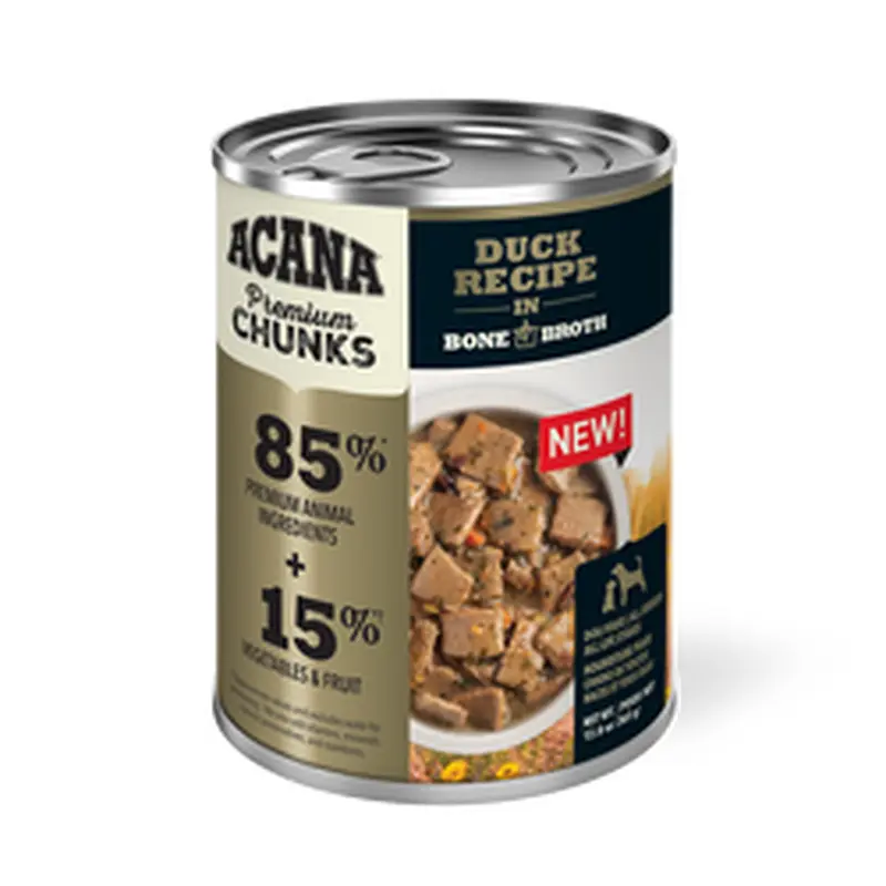 Acana Adult Grain Free Premium Chunks Duck Wet Dog Food (12.8oz)