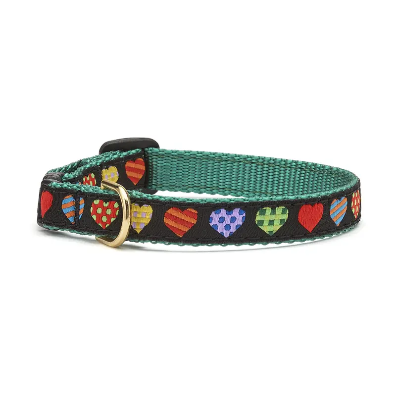 Colorful Hearts Small Breed Dog Collar