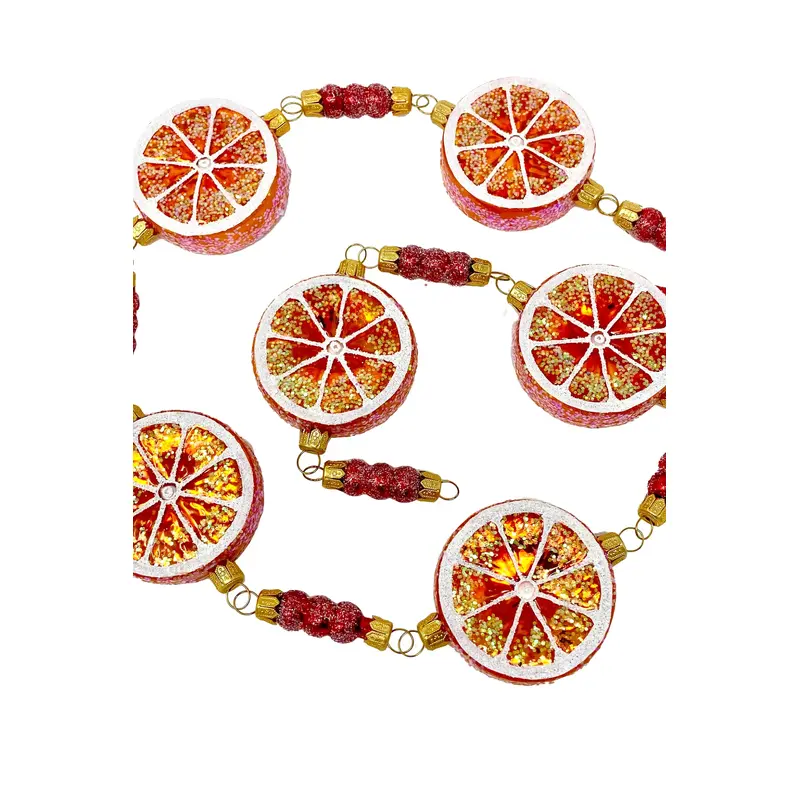 Sicilian Orange Slices Glass Tree Garland