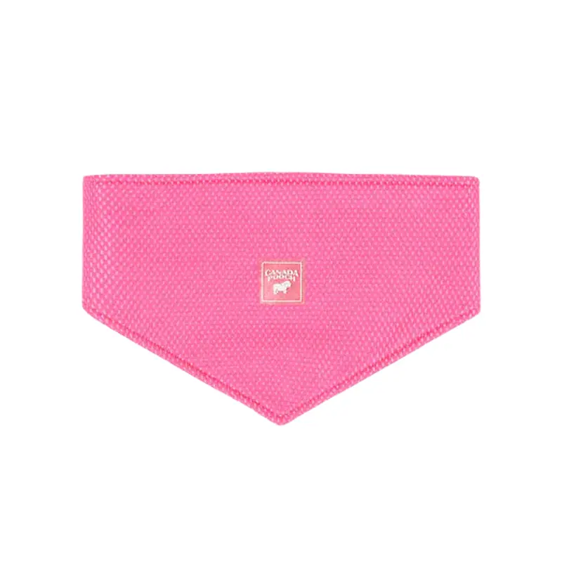 Canada Pooch Chill Seeker Cooling Bandana, Neon Pink Large