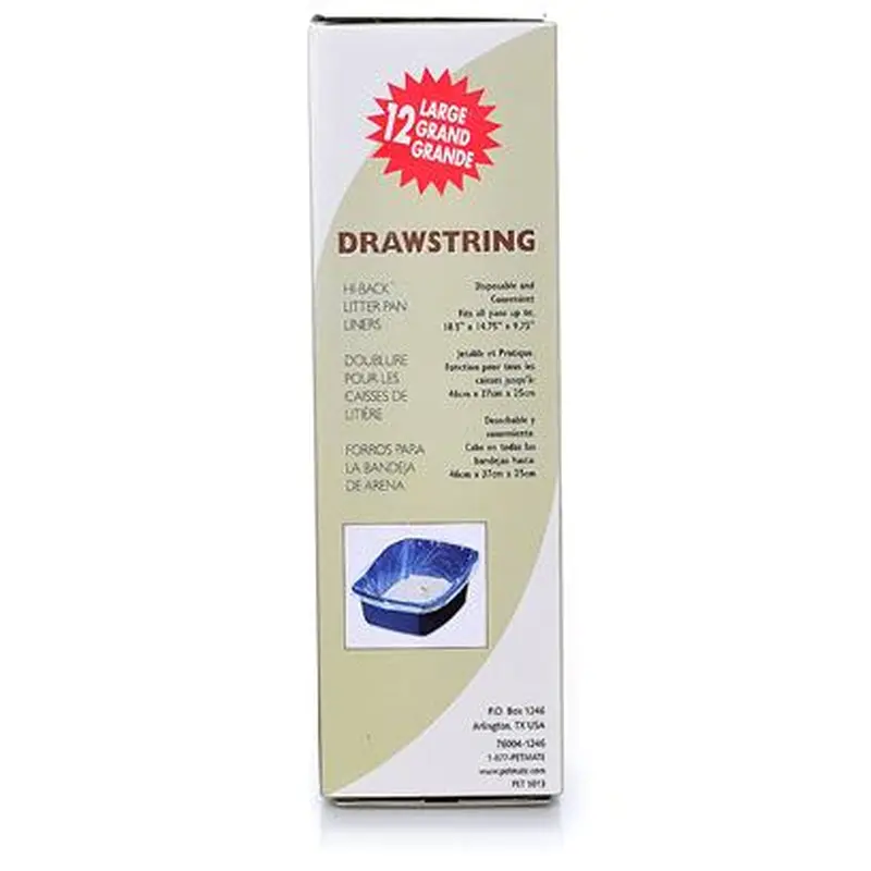 Dosckocil (Petmate), Cat Litter Box Liner Hi Back Large 12Ct