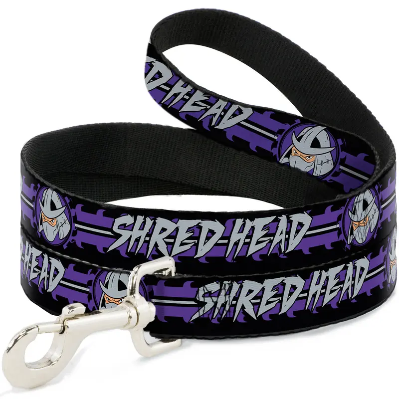 Dog Leash - Shredder Head SHRED HEAD/Stripe Black/Purple/Gray