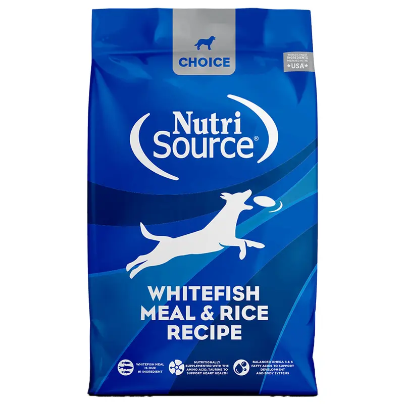 Nutrisource Choice Whitefish Meal & Rice Recipe Dry Dog Food 30lb Bag
