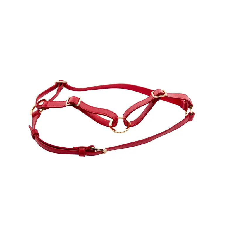 XL Red Vegan Leather Harness