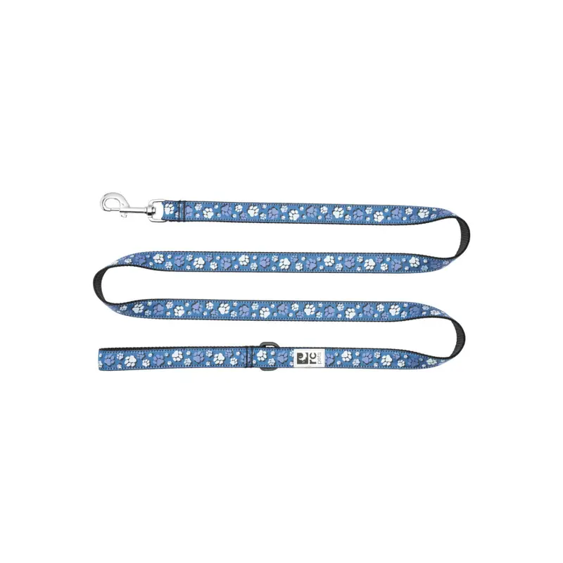 RC PETS Dog Leash, Fresh Tracks Blue, 1x6"