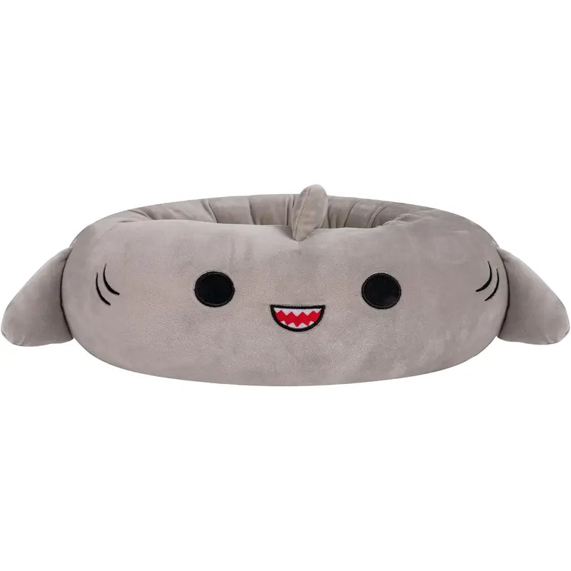 Squishmallows 20-Inch Gordon Shark Pet Bed Gray
