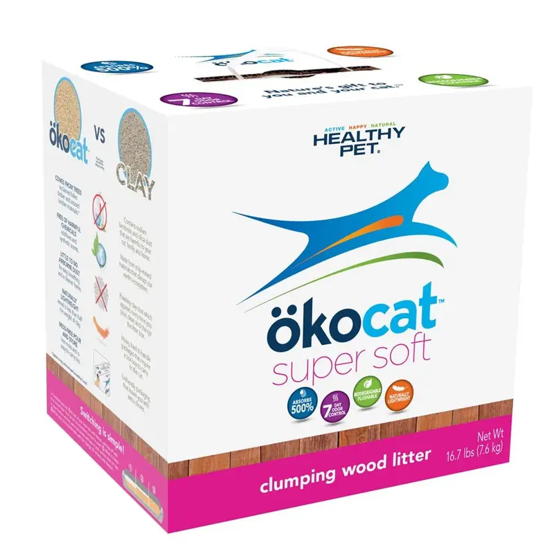 Okocat Super Soft Clumpin Wood Litter 15.8lb