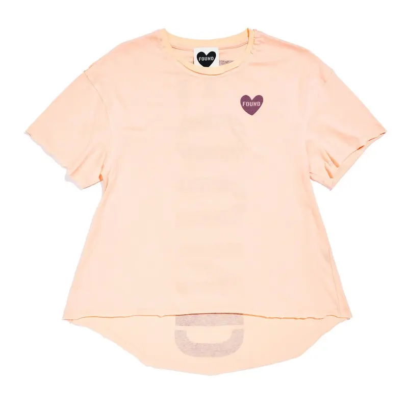 Found My Animal Big Full Heart T-Shirt, Peach + Plum