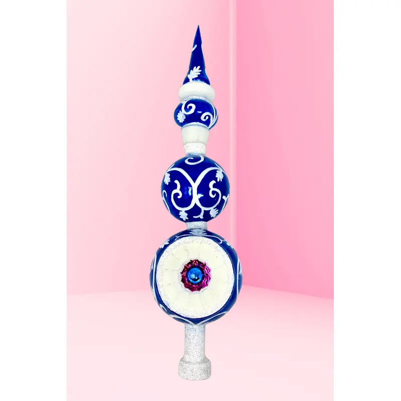 Chinoiserie Glass Finial Tree Topper