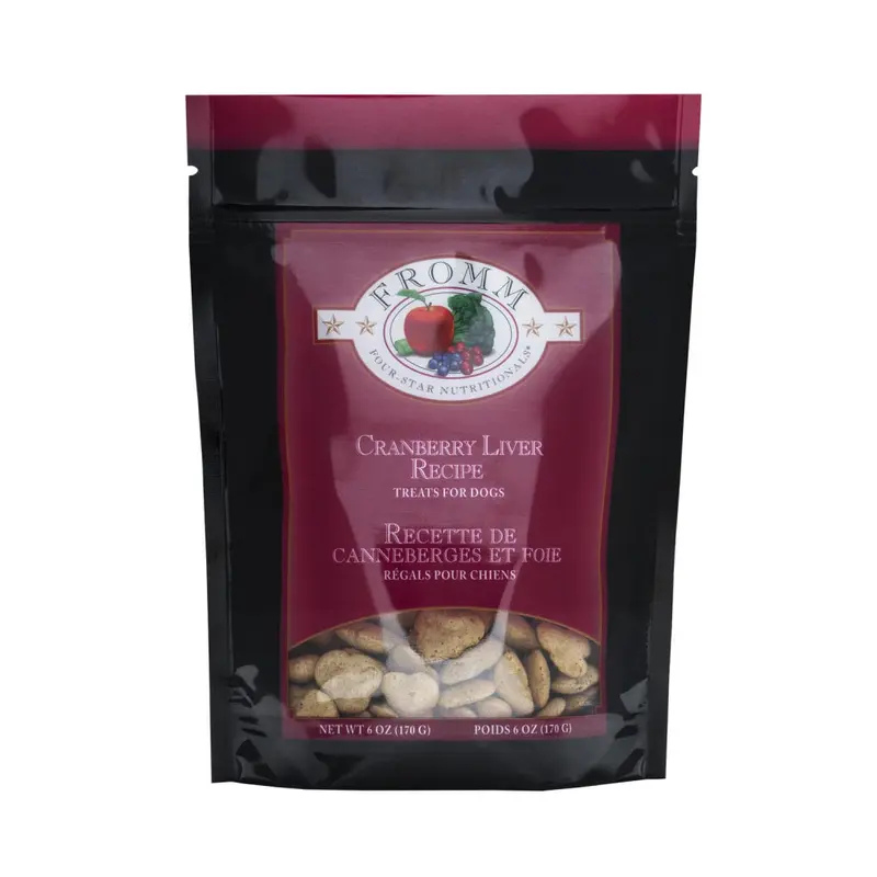 Fromm Four Star Cranberry Liver 6oz Bag of Dog Treats