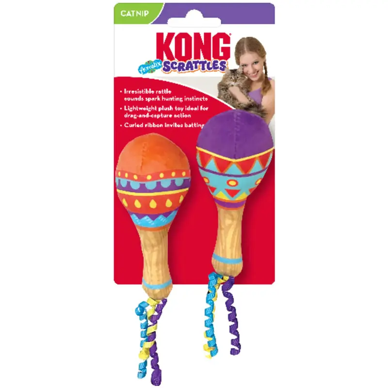 KONG Scrattles Acoustix 2Pk Cat Toys