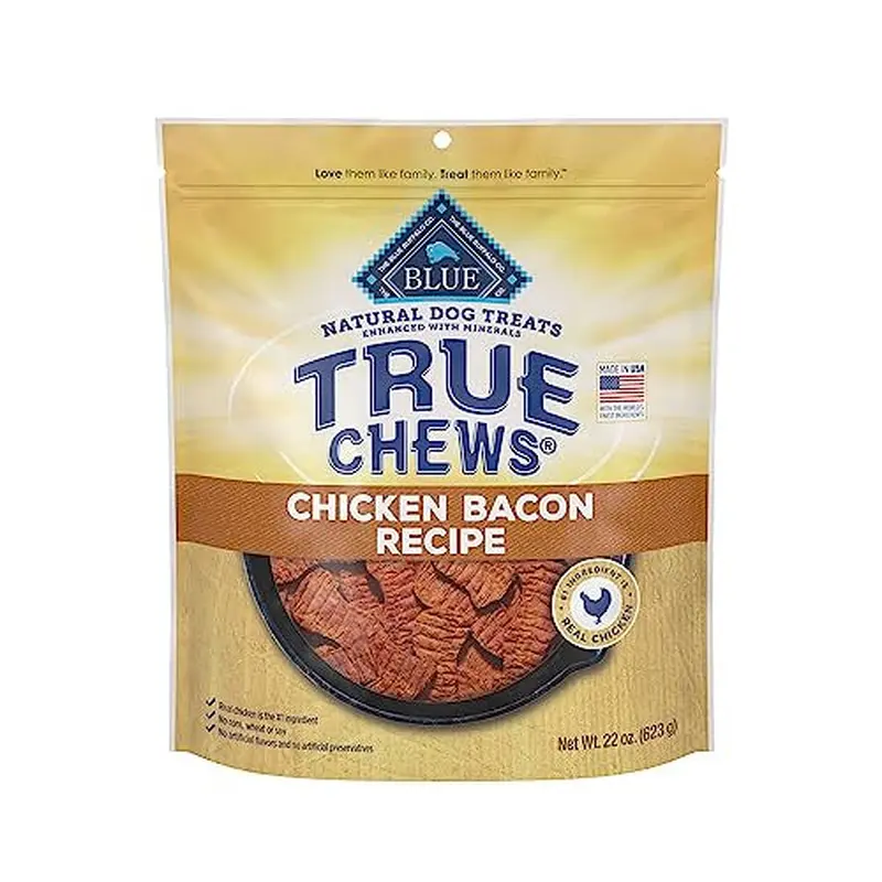 Blue Buffalo True Chews Natural Dog Treats, Chicken Bacon Recipe, 22 oz
