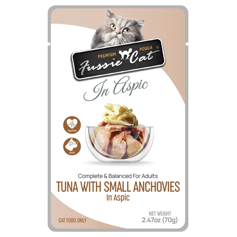 Fussie Cat Premium Tuna w/ Small Anchovies Pouch 2.47oz