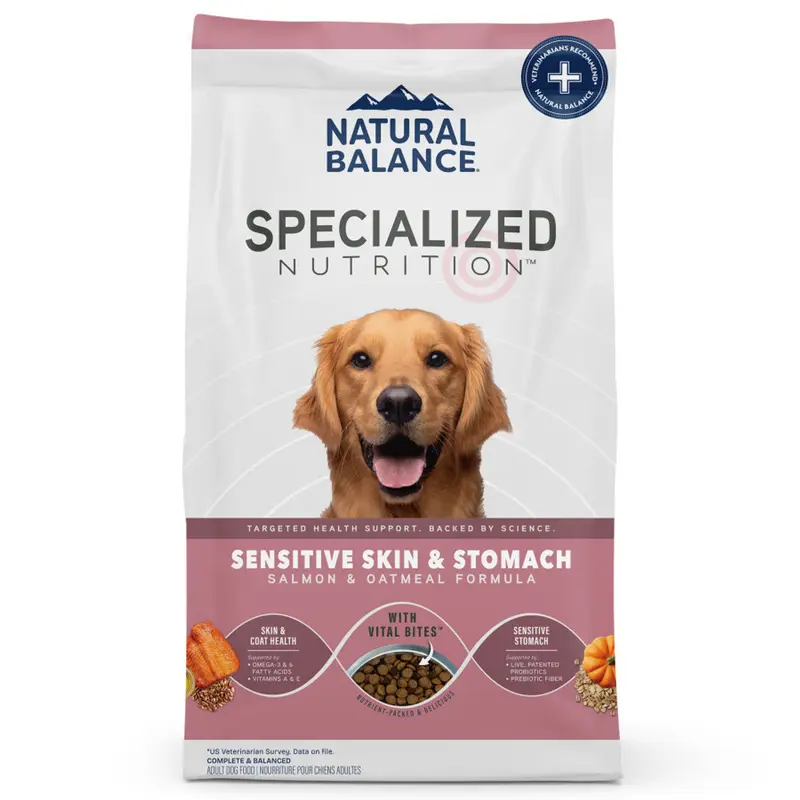 Natural Balance Sensitive Skin & Stomach Salmon and Oatmeal Dry Dog Food 3.5lb