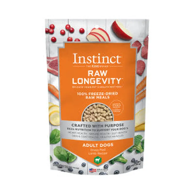 Nature's Variety Instinct Longevity Freeze Dried Raw Meals for Dogs 9.5oz Lamb
