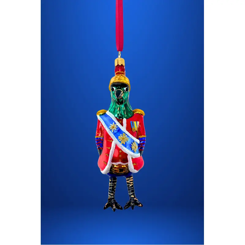 Buckingham Bird Glass Christmas Ornament