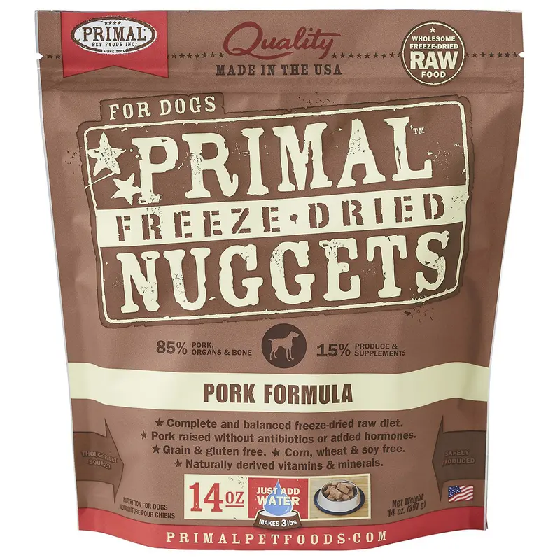 Primal Freeze-Dried Nuggets Pork Formula Dog Food 14oz