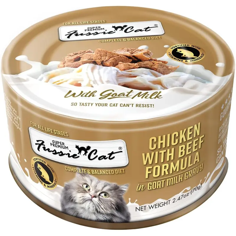 Fussie Cat Premium Chicken With Beef In Goat Milk Gravy