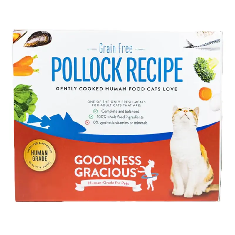 Goodness Gracious Gently Cooked Grain Free Pollock Recipe for Cats 32oz