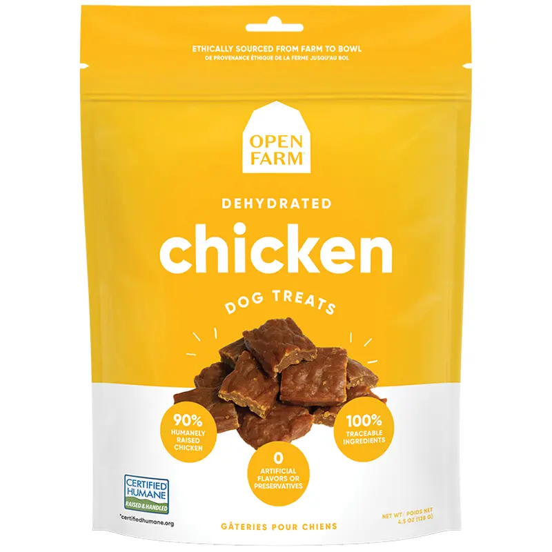 Open Farm Dehydrated Dog treats 4.5oz  Chicken