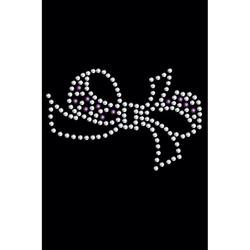 Bow (Purple & Silver) - Bandanna