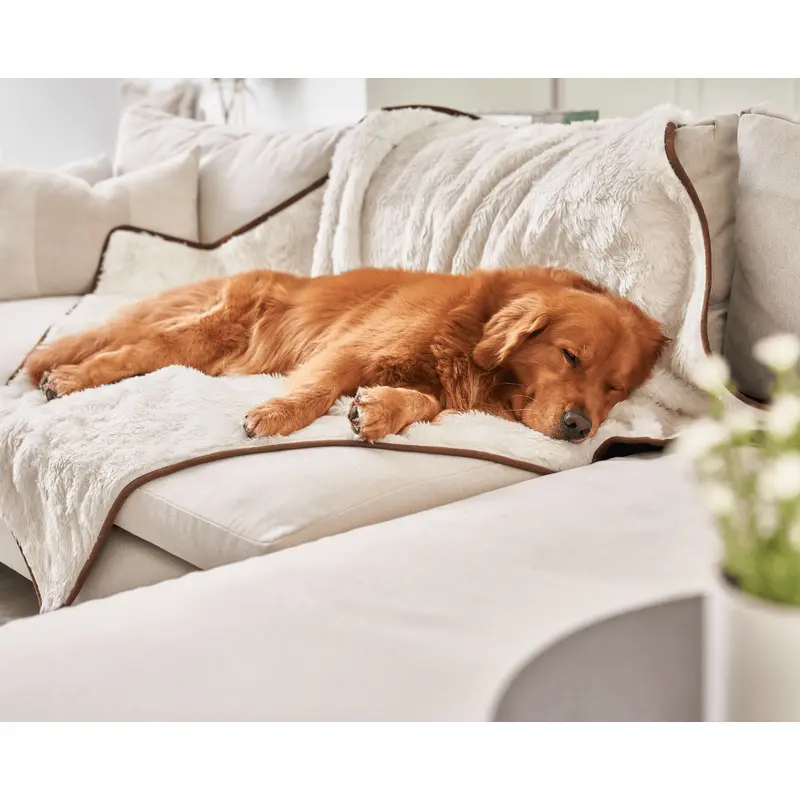 PupProtector Short Fur Waterproof Throw Blanket - Polar White