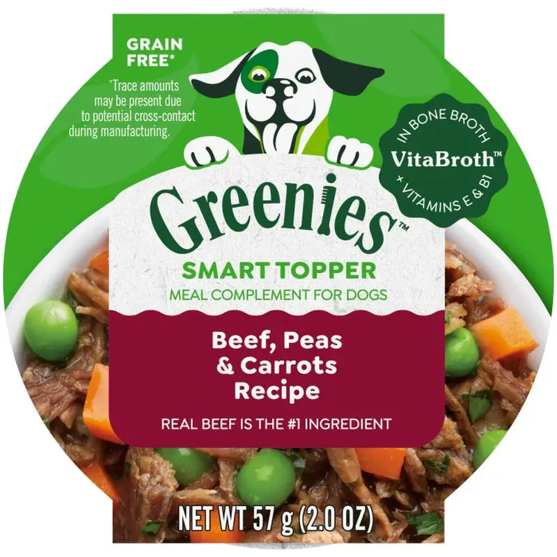 Greenies Smart Topper Dog Beef, Peas & Carrot Grain Free (2oz)