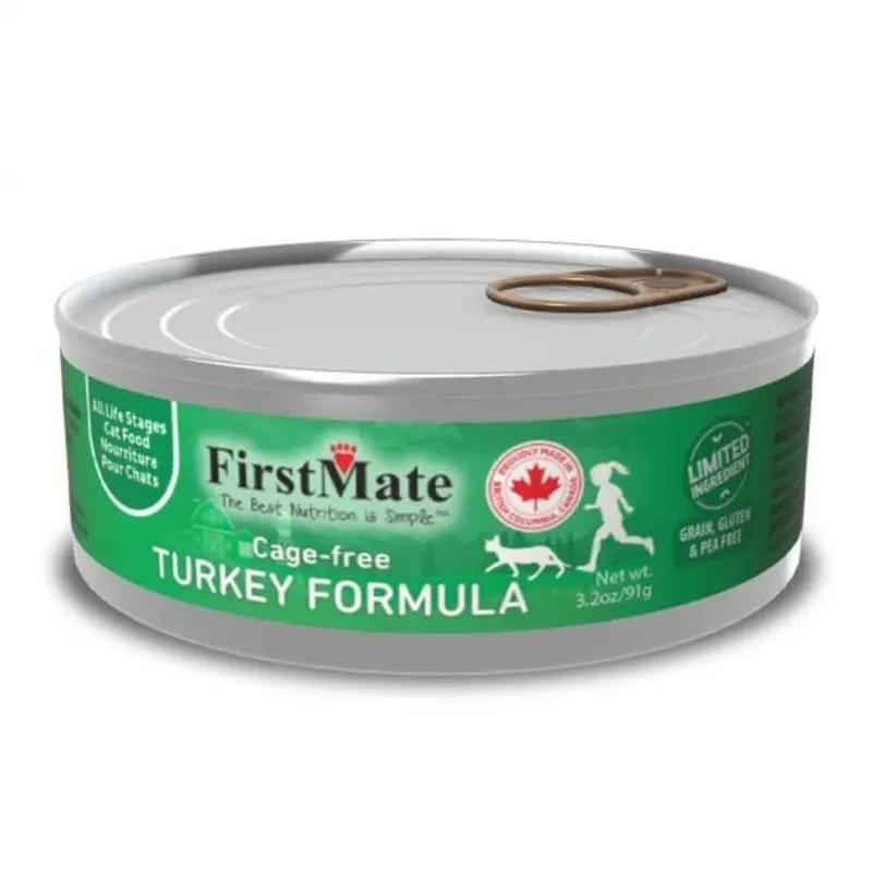 First Mate Grain-Free Cage-Free Turkey Formula Limited Ingredient Wet Cat Food 3.2oz