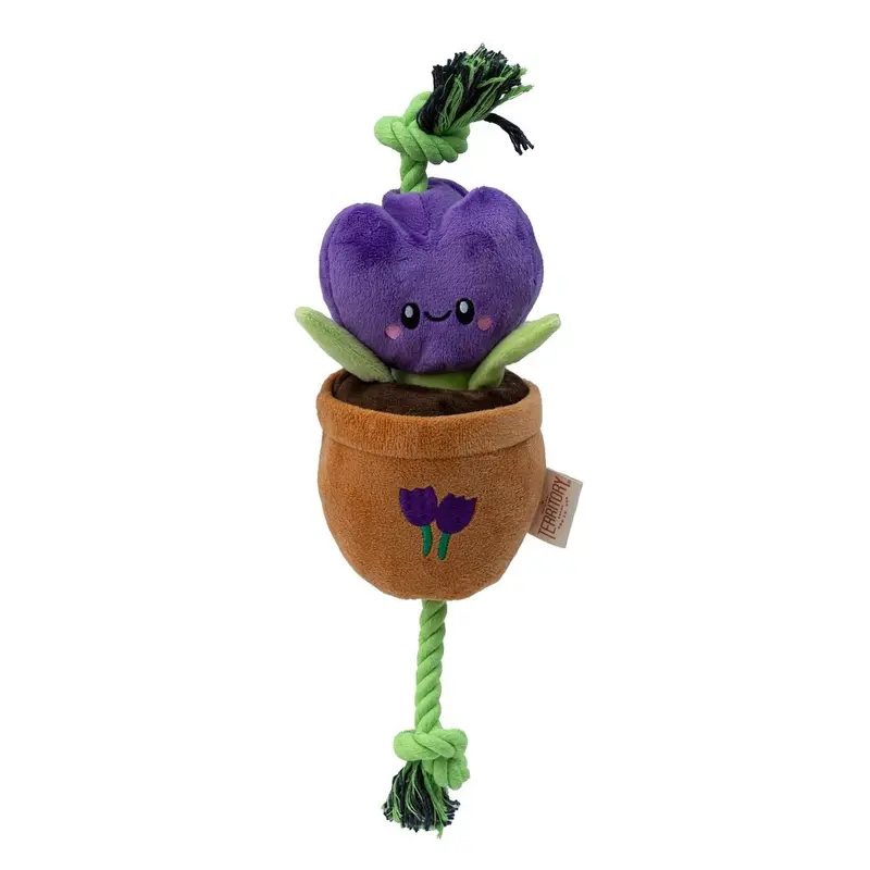Territory Purple Flower Treat & Tug Dog Toy