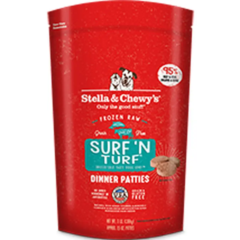 Stella & Chewys Dog Frozen Surf N Turf Dinner Patties 6lb