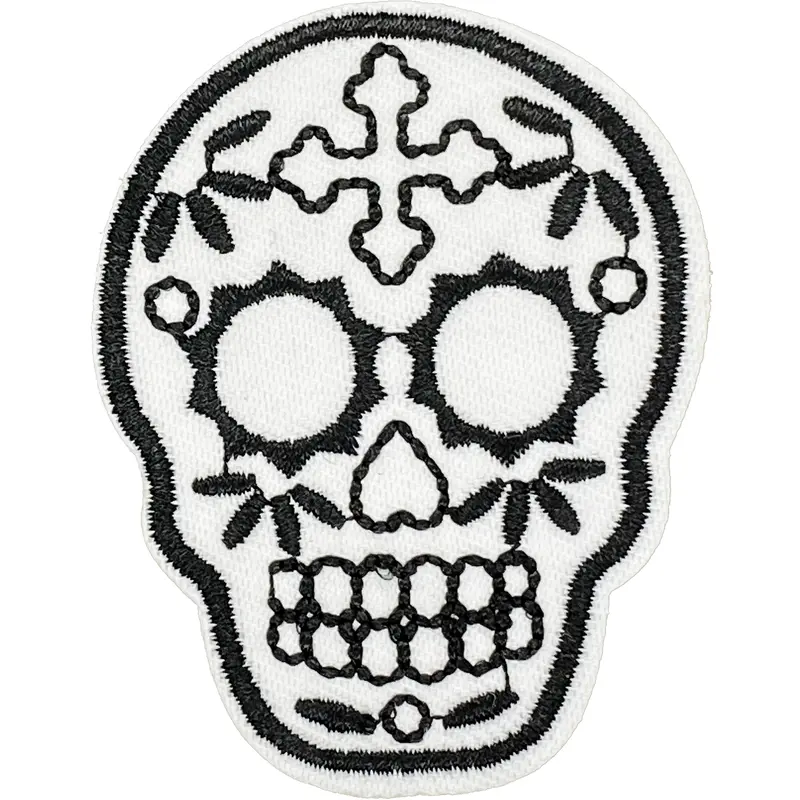 Black & White Sugar Skull - Patch