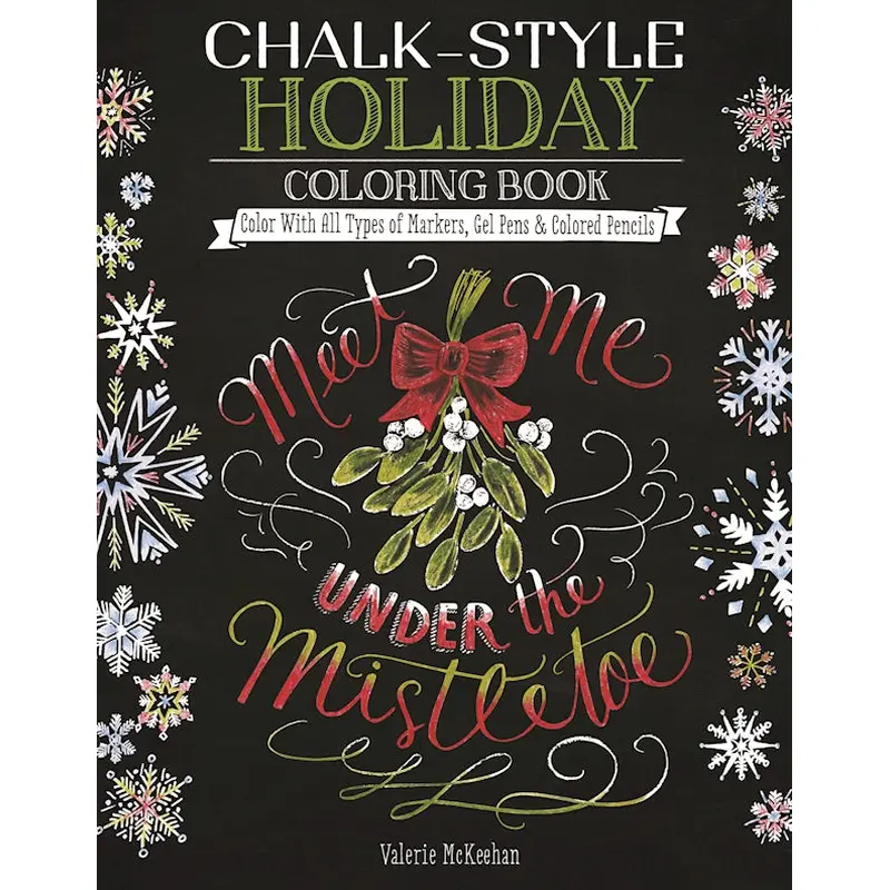 Chalk-Style Holiday Coloring Book