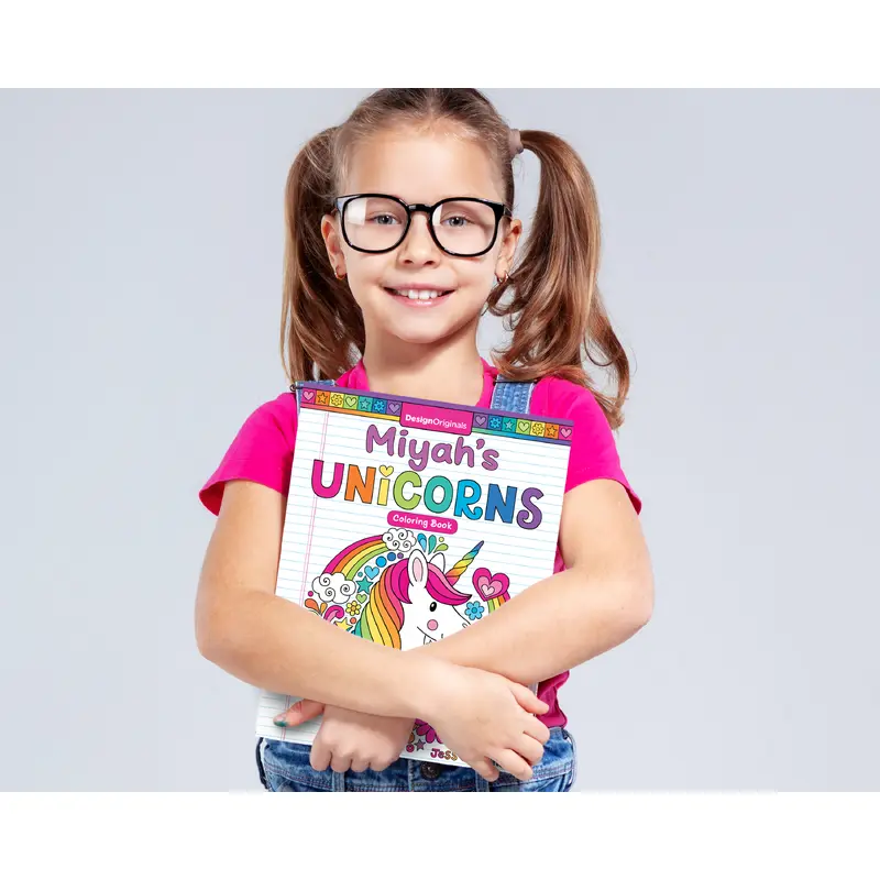 Notebook Doodles Unicorns Customized