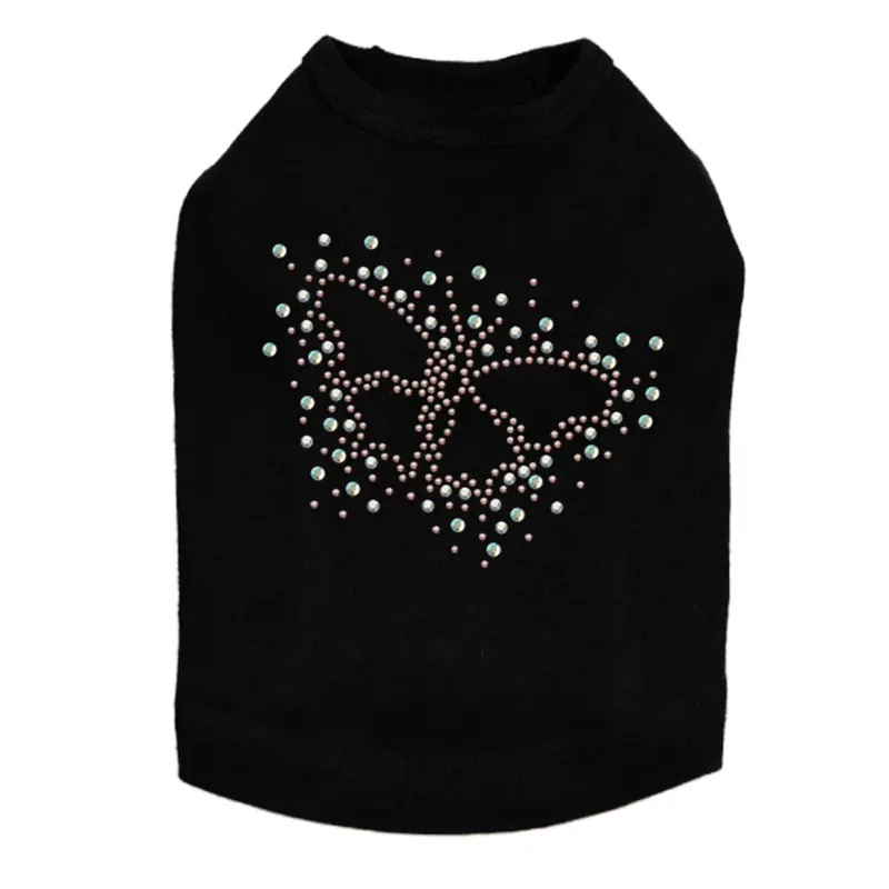 Pink  AB Butterfly - Dog Tank