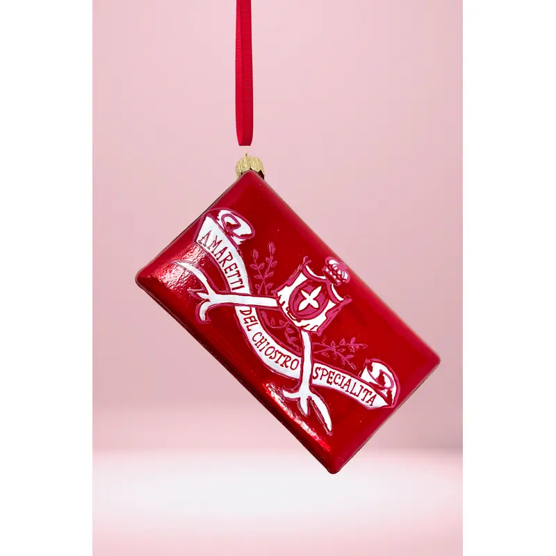 Amaretti Box Polish Glass Ornament